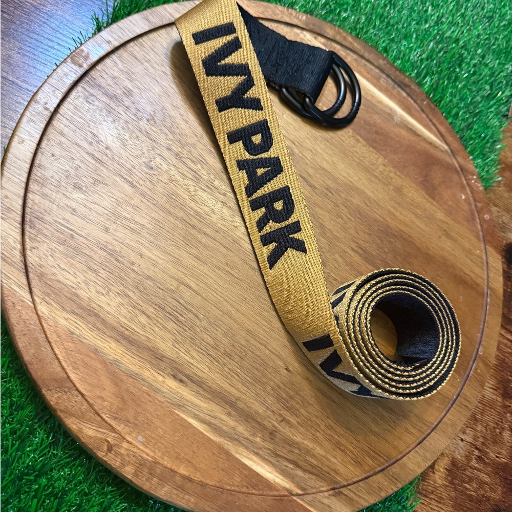IVY PARK Mustard and Black Logo Belt